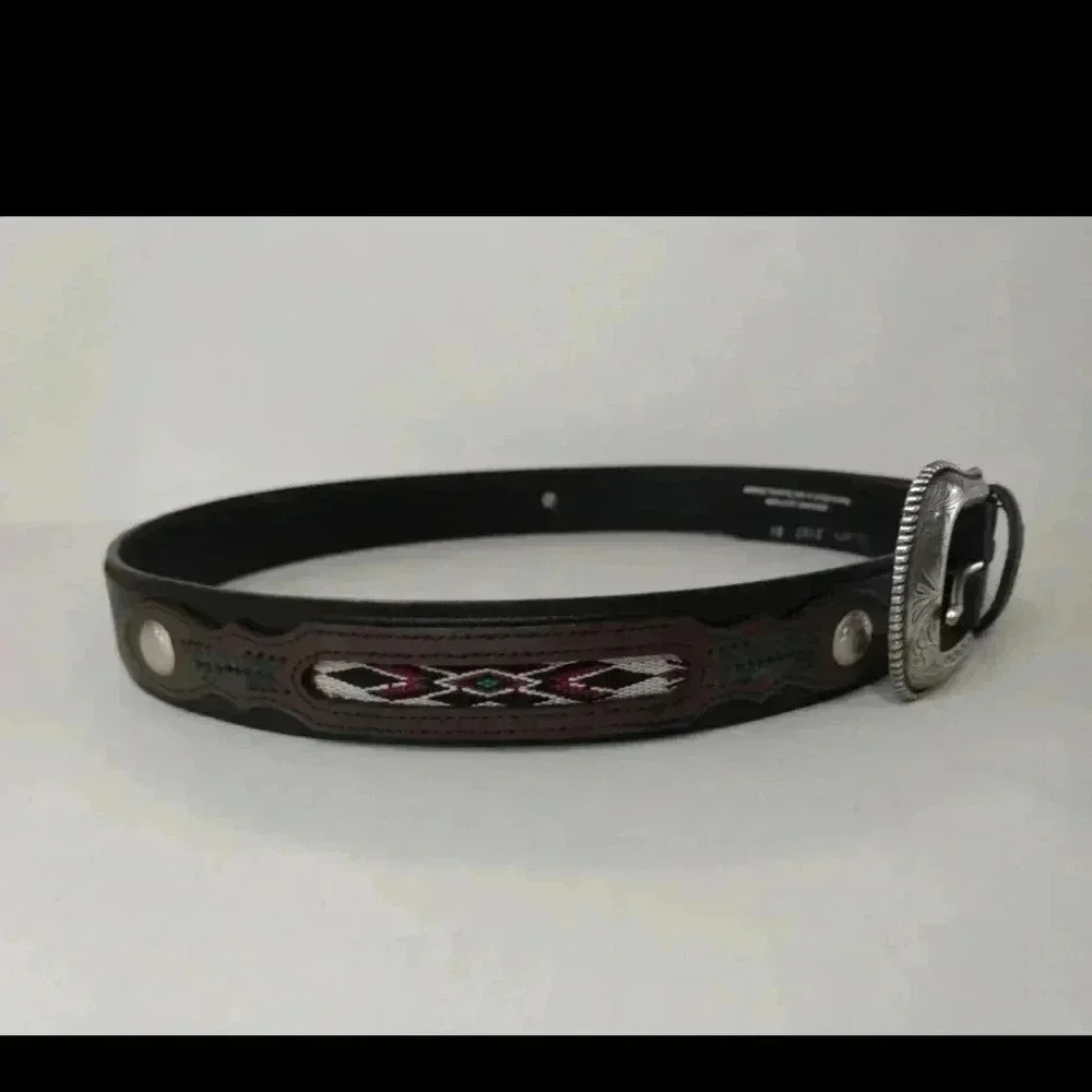 Sahara safari genuine leather mens belt - Picture 2 of 11